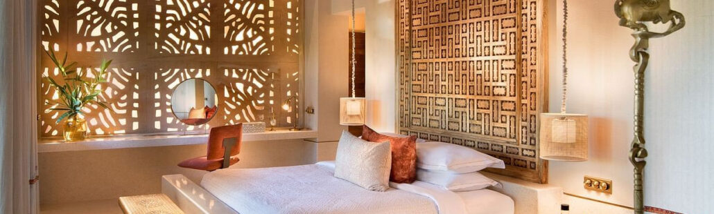 Phòng ngủ sang trọng tại Kothi của Safari Lodge