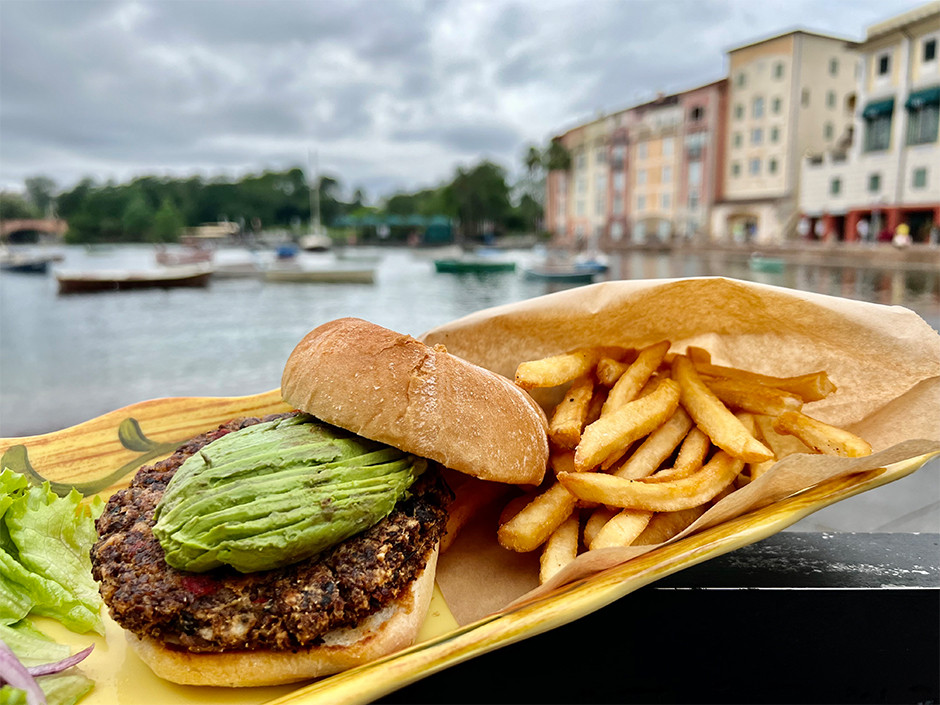 Black Bean Burger Trattoria del Porto Portofino