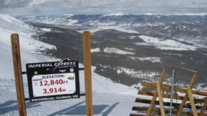 Breckenridge Ski Resort Atop the Imperial Express Superchair