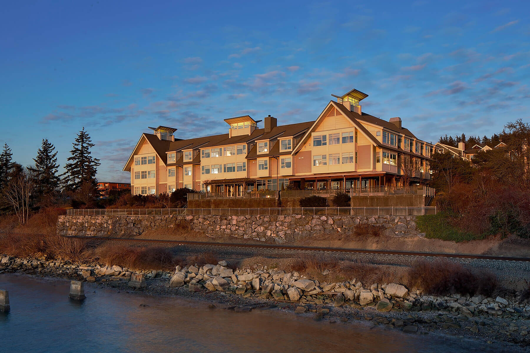 Bên ngoài Chrysalis Inn & Spa ở Bellingham, WA.
