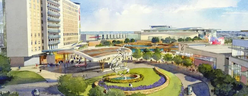 Khách sạn 11 tầng với kiến trúc hiện đại tại Okana Resort, Oklahoma City