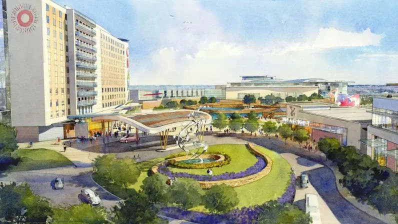 Khách sạn 11 tầng với kiến trúc hiện đại tại Okana Resort, Oklahoma City