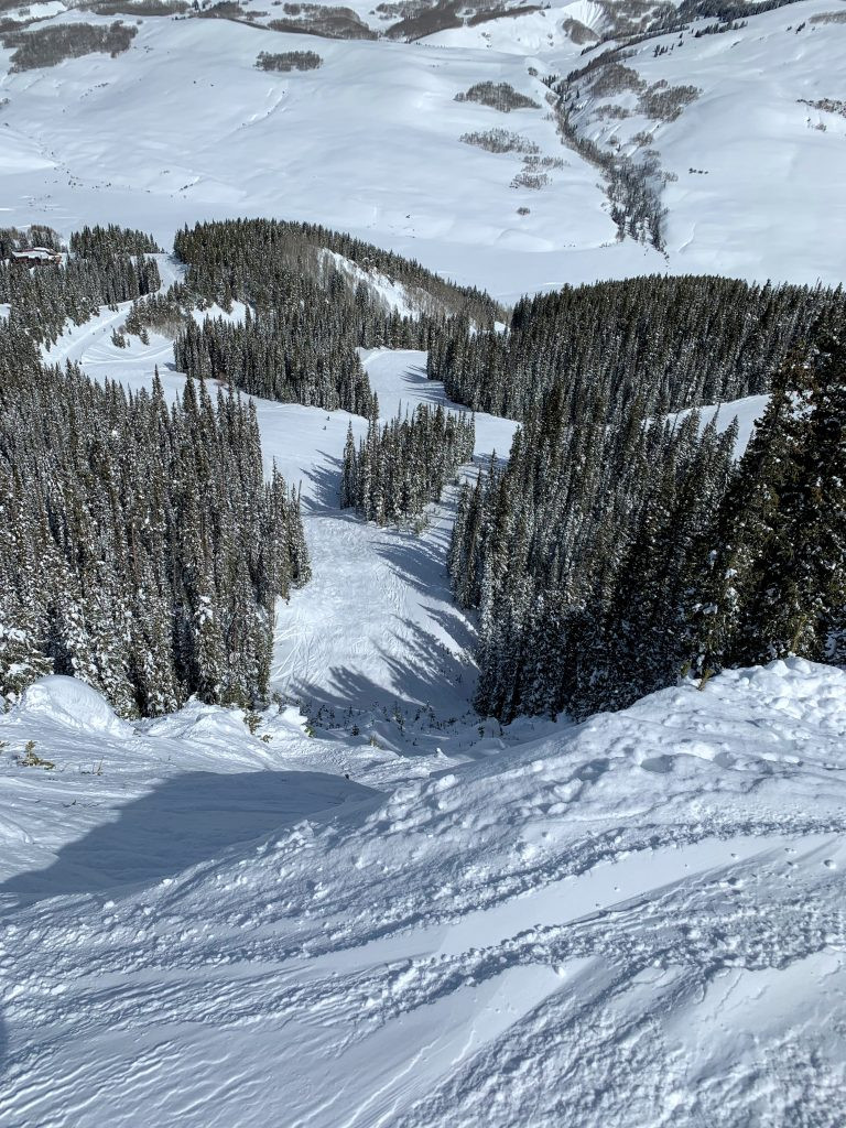 Đường trượt Rambo tại Crested Butte, tháng 3 năm 2019