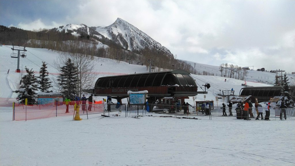 Chân bệ nâng Red Lady và Silver Queen, Crested Butte, tháng 3 năm 2019