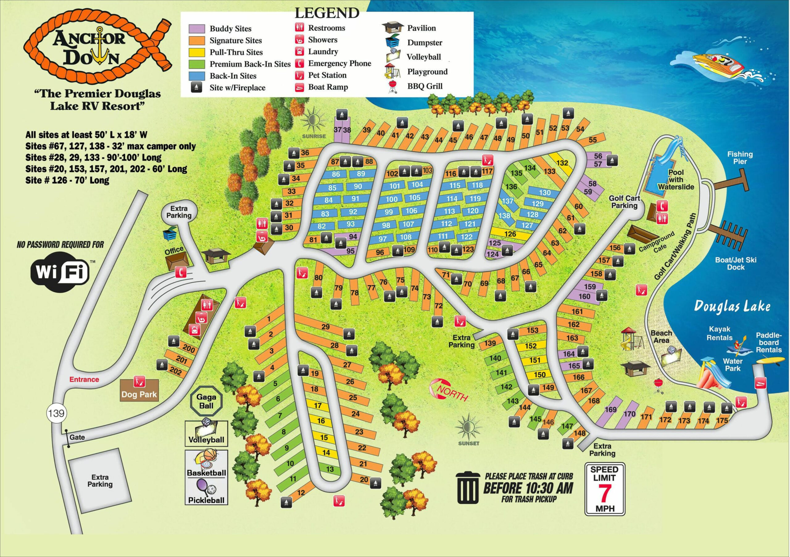 Bản đồ khu nghỉ dưỡng Anchor Down RV Resort
