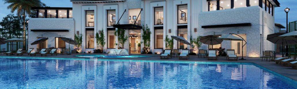 Phòng khách rộng rãi và sang trọng trong một biệt thự tại Sandpiper Resort Panama City Beach
