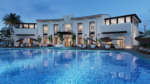 Phòng khách rộng rãi và sang trọng trong một biệt thự tại Sandpiper Resort Panama City Beach