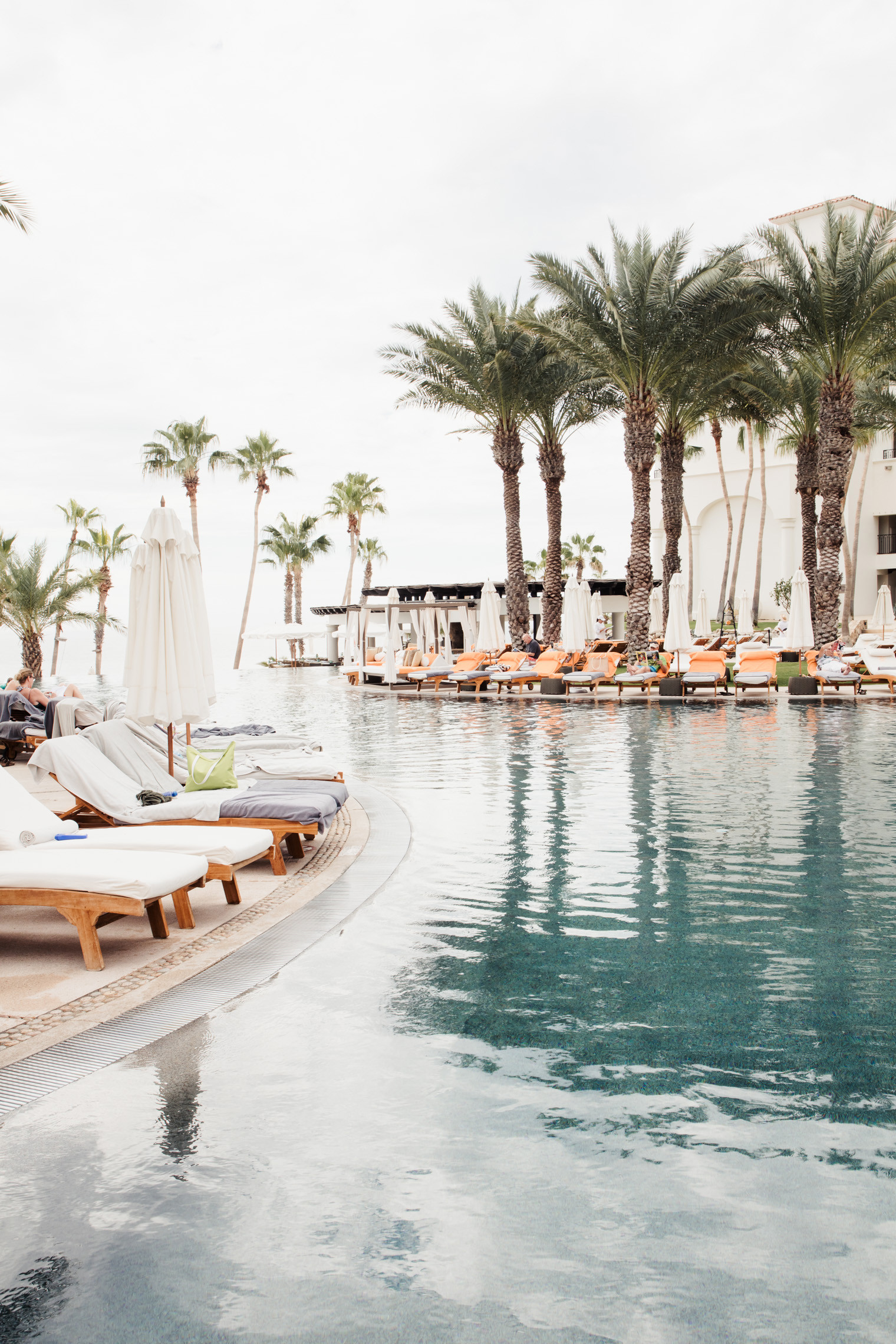Pool chairs at the Hilton Los Cabos Beach & Golf Resort