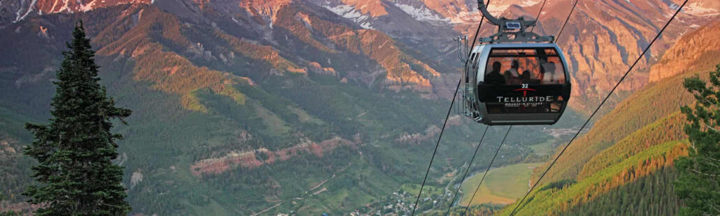 Gondola mùa hè tại Telluride Ski Resort, phương tiện di chuyển ngắm cảnh núi non hùng vĩ