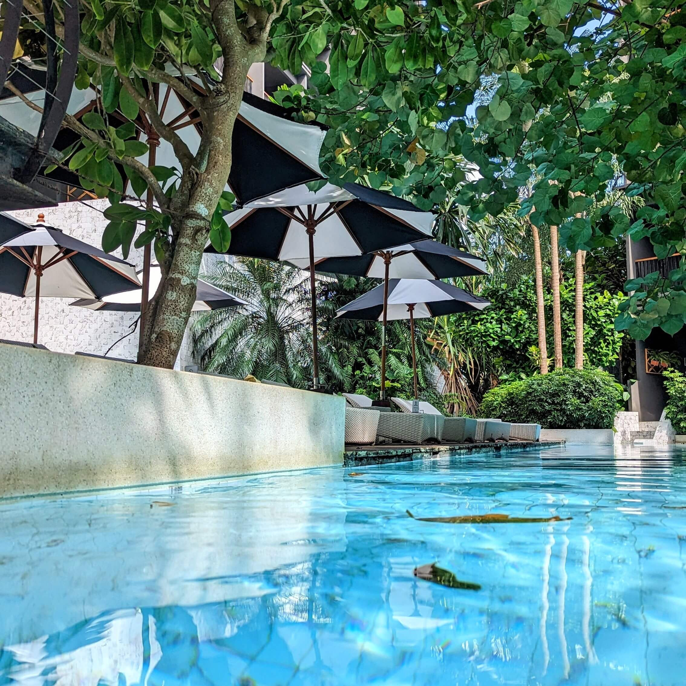 Tầm nhìn từ hồ bơi ra khu vực thư giãn tại Panan Krabi Resort